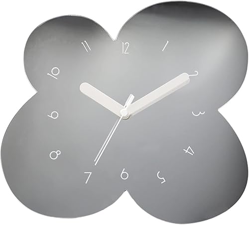 Miniatura 1 de AOKLEY Reloj de pared Modern Flowers Mirror Wall Clock Nordic Simple Silent Non Ticking Clock Creative Petal Art Clock for Home Apartment Bedroom