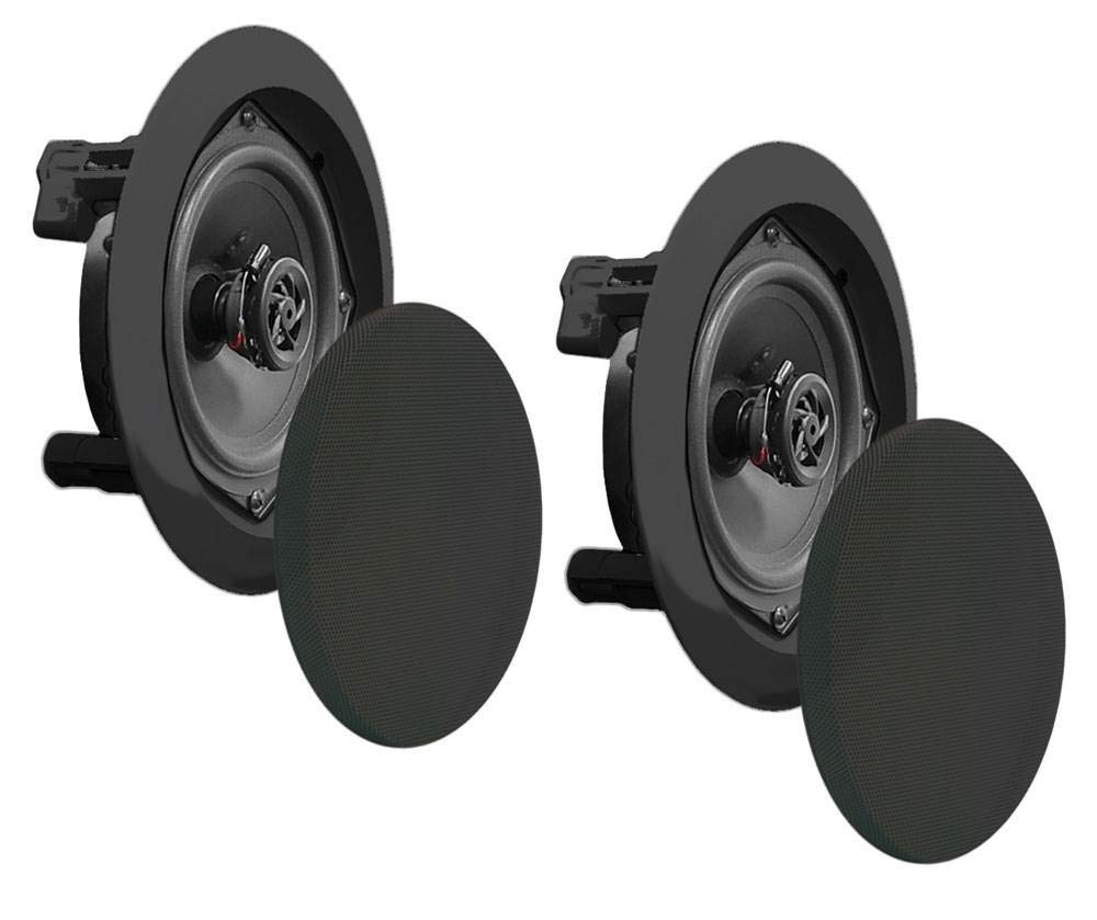 PyleHome PDIC51RDBK 5.25-Inch 2-Way In-Ceiling In-Wall Built-In Speaker System - Black