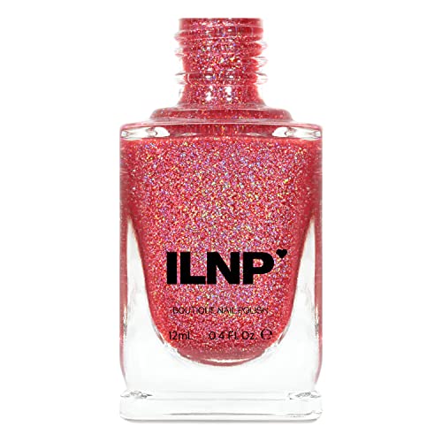 Image of ILNP Sunkissed - Bright Watermelon Holographic Sheer Jelly Nail Polish