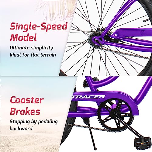 Bicicleta tandem para adultos Tracer ACE, ruedas de 26 pulgadas, freno de pedal, para parejas o amigos, varios colores miniatura 6
