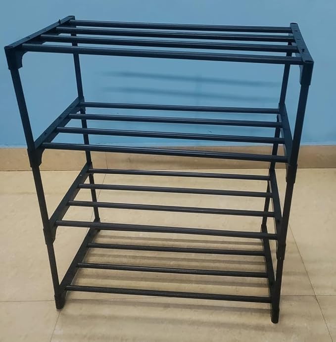 Image of Plastic Wardrobe for Kids Clothes - Non Slip and Anti Skid Multipurpose Kids Wardrobe, Foldable Wardrobes for Cloth, Collapsible for Bedroom (Black)