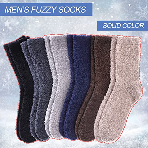 Image of DYW Mens Fuzzy Slipper Socks Super Soft Cozy Fluffy Winter Warm Sleeping Socks