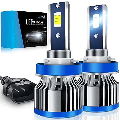 JWMOTOR H11 H9 H8 LED Headlight Bulbs, 80W 16000LM High Low Beam Fog Light, 300% Brighter LED Headlight Bulbs, 6500K Super Bright LED Conversion Kit, Pack of 2