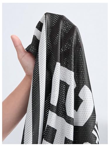 Verdusa Girl's Oversized Jersey Shirt Colorblock Long Sleeve Graphic Tee Top3