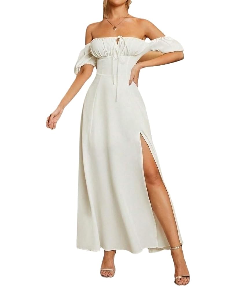 Amazon.com: ColorfulStreet Women's Maxi Dresses Puff Sleeve