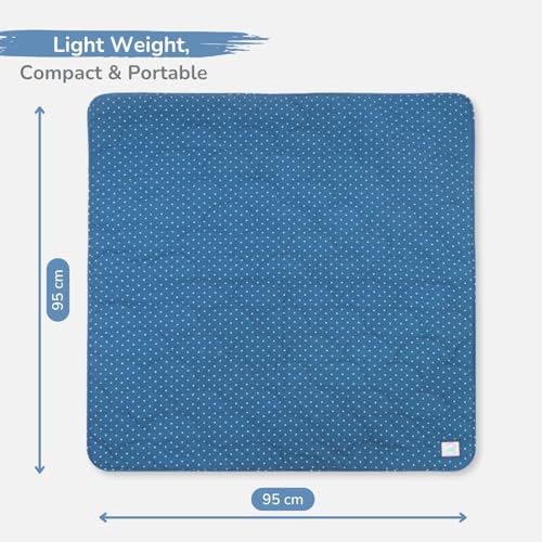 Image of TIDY SLEEP Waterproof Baby Messy Mat | Multipurpose Splash Mat for Under High Chair, Art & Craft, Feeding, Playtime | Anti-Slip, Easy Clean, Foldable | 95x95 cm | Galaxy Star