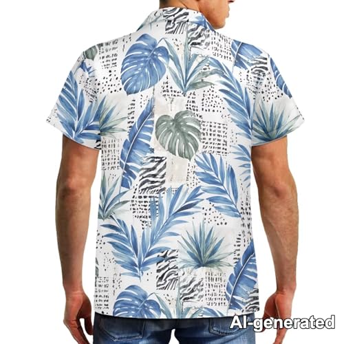 Image of Hawaii Matching Couple Outfits Husband and Wife Clothing Fashionable Mens Casual Shirts Hawaii Dress with Soft Fabric