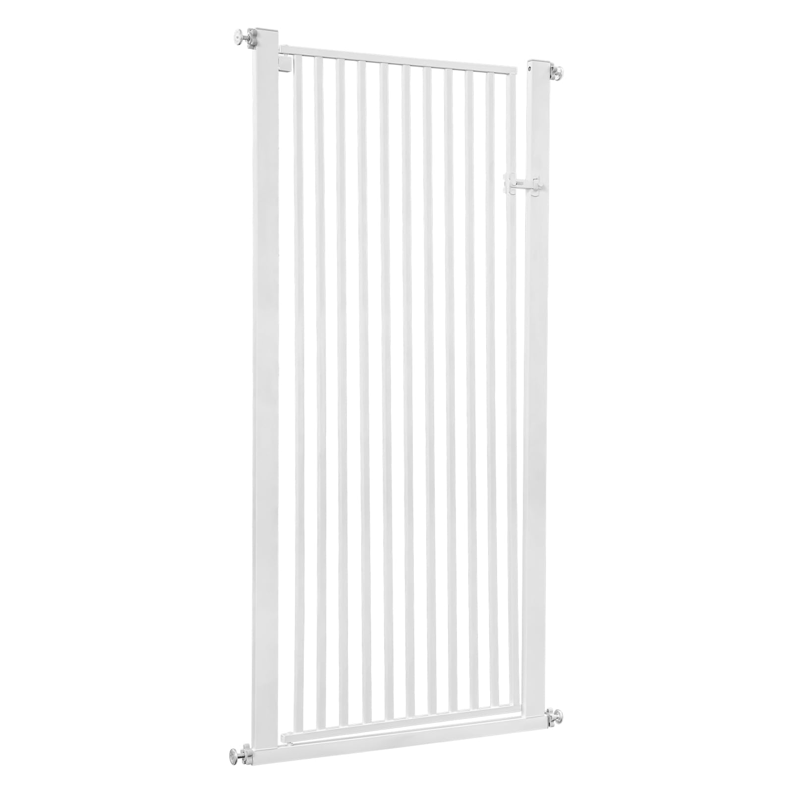 Haustiergitter Extra Hoch 150cm, Treppenschutzgitter ohne Bohren Breite 90-97cm, Automatische Schließung Sicherheits-Haustiergitter, Stababstand 3.5cm, 270° bidirektional, für Treppen/Türen