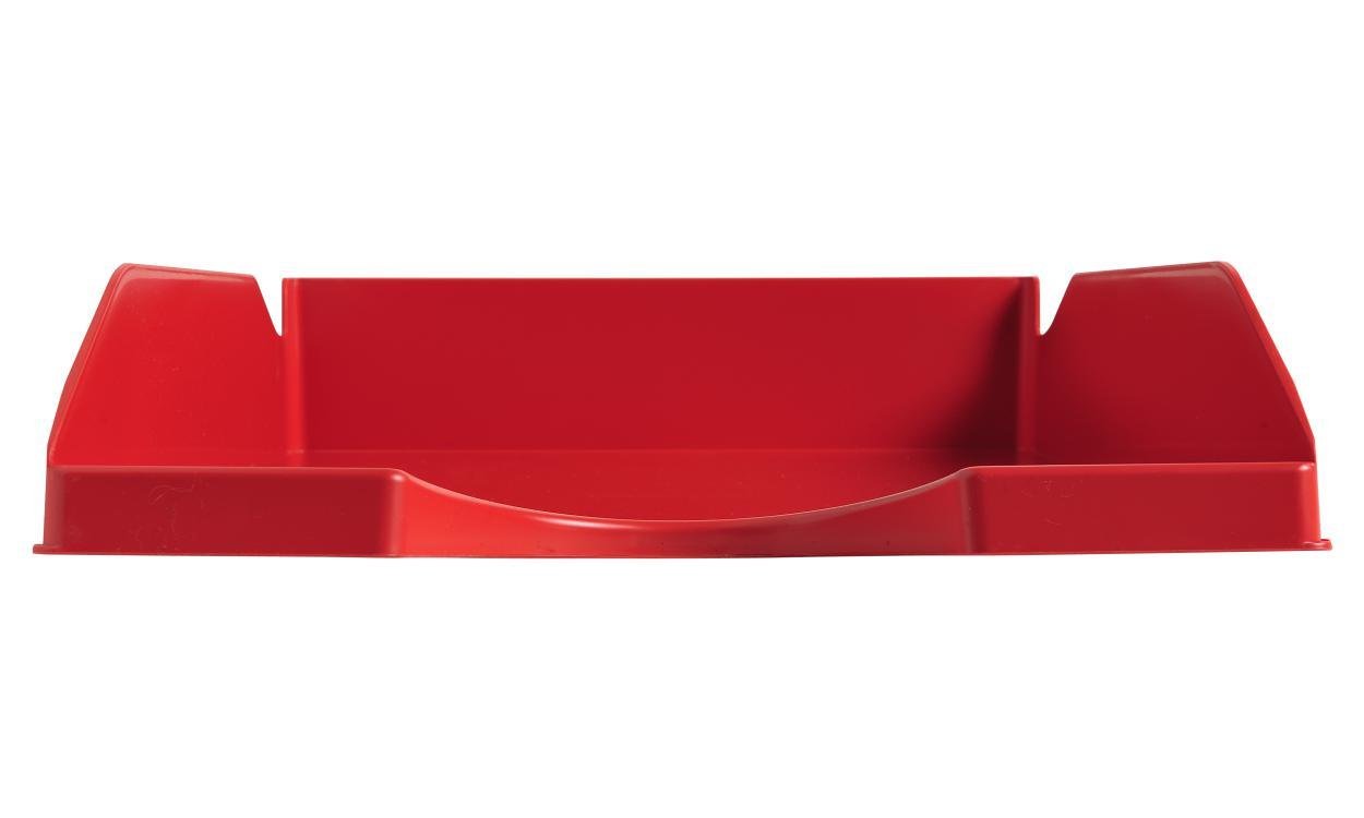 Exacompta - Ref 123107D - Office EcoTray Letter Tray - 245 x 255 x 65mm in Size, Suitable for A4+ Documents, Stackable Vertically, Compatible with Others - Red