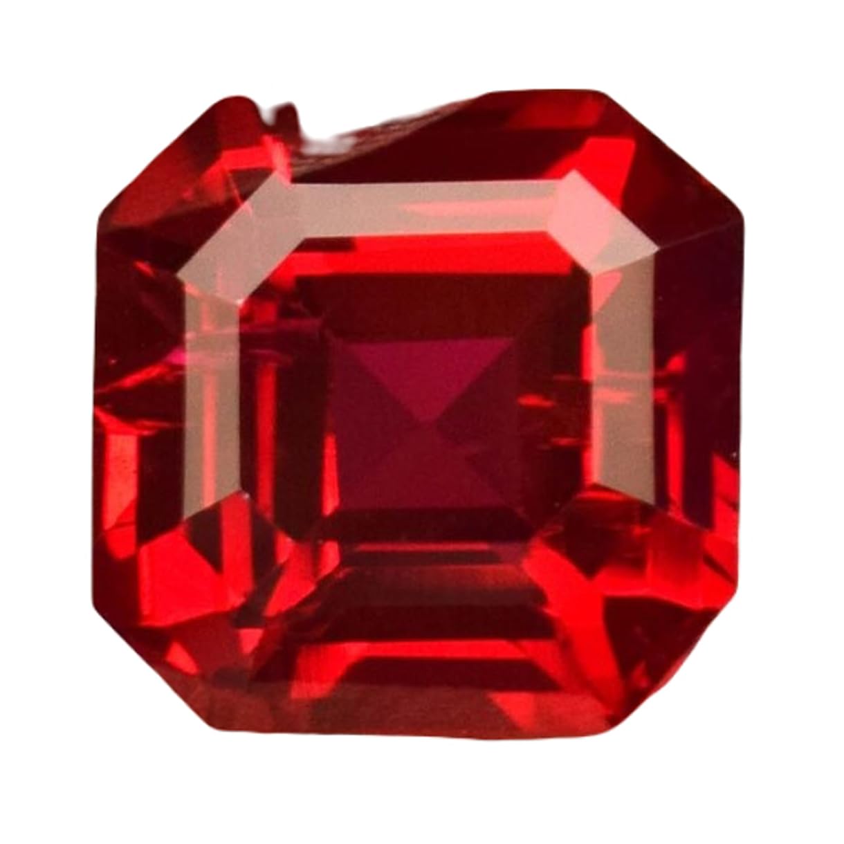 Gems_Hub1 Pcs. Of Natural Red Ruby Emerald 9.68x9.68x6.33mm Faceted loose gemstone for jewelry making. (DIY, Ring, Pendant, Necklace)| GH_NAT_09897