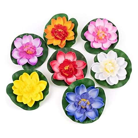 Framendino 7 Pack Floating Lotus Flowers Cover