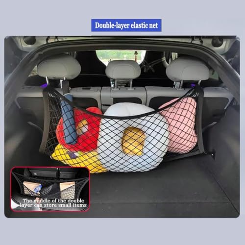 Image of Car Cargo Net for BYD Seal 2023 2024 2025, Adjustable Highly Elastic Trunk Net Storage Luggage Protection Nets Securing Accessories,90cm*30cm