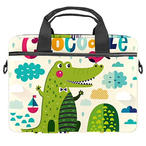 Sacoche ordinateur 13 pouces motif crocodile multicolore pour le bureau et les cafés