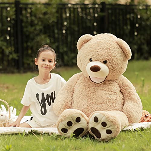 Poutmac Giant Teddy Bear 51 Inches Big Stuffed Animals Teddy Bear For Girlfriend Plush Toy Brown For Girls Boys Christmas Valentine's Day Birthday Wedding #TOP5