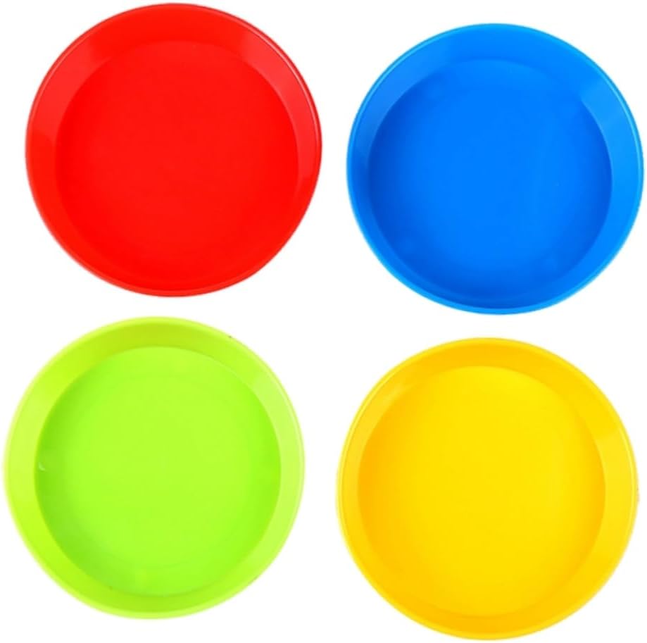 4Pcs Plastic Color Palette for Boys and Girls Painting Mixing Tray