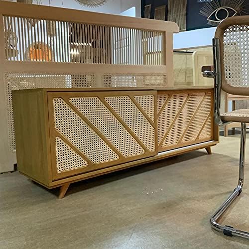 Miniatura 5 de CLAYNIX Cincha de ratán de 24 pulgadas de ancho para proyectos de enlatado, caña de malla abierta pretejida natural, hoja de cincha de caña (1 pie)