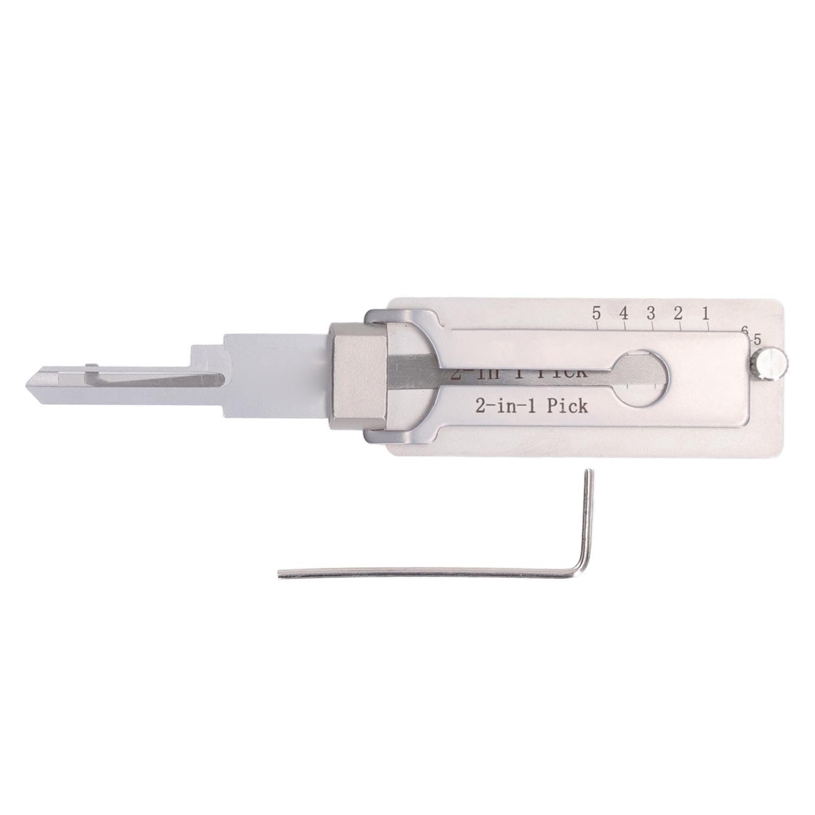 2-in-1 sleuteldecoder & Lock Pick Tool, RVS Lock Picking Kit voor Auto en Deur Emergency Opening, Professionele Locksmi/th Gereedschap met Skelet Sleutels voor Lockpicking Training Set, Gemakkelijk te