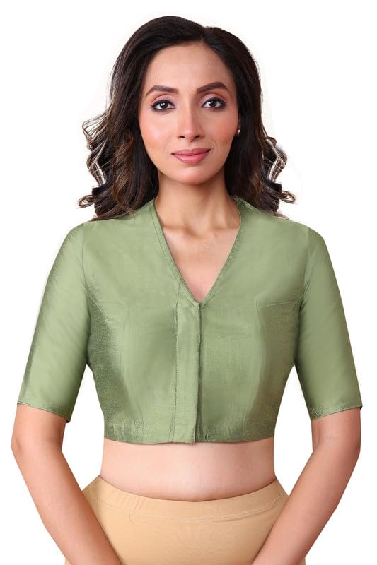 Image of RENE Cotton Tussar Blouse(T-005204@@P)