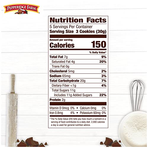 Image of Pepperidge Farm Brussels Dark Chocolate, 15 Lace Cookies, 5.25 oz. Bag