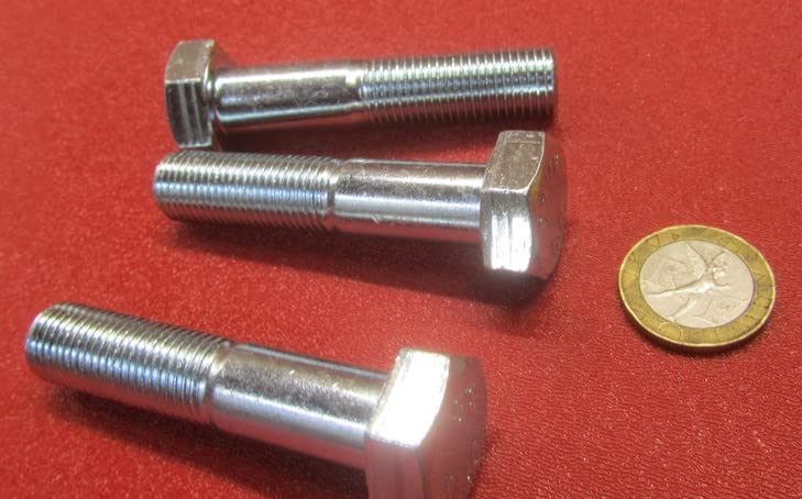 8.8 Zinc Steel Hex Bolts PT M14 x 1.5 mm x 65 mm Long 3 pcs