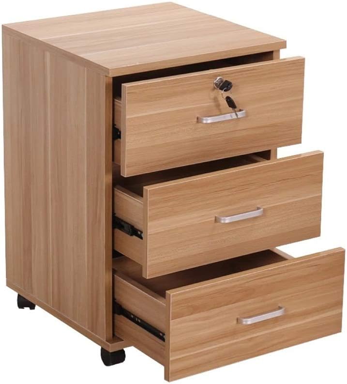 Gfdsase File 3 Drawer Mobile File Wood Filing