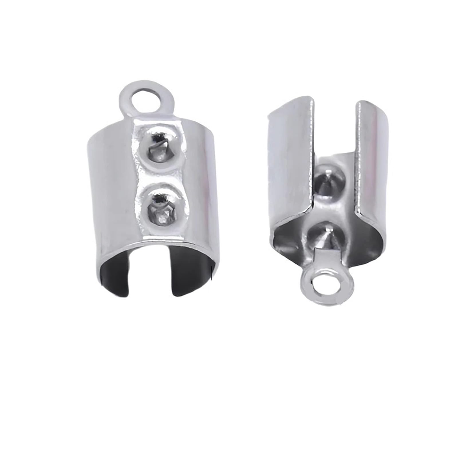 WEKONUMEX Rope Stoppers, Rope Stoppers Stainless Steel Pack Of 50 3-6mm For DIY Jewelry Making(6mm)