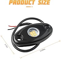 Vista 2 de Luces de roca para camiones, 4 módulos de luces LED de roca, impermeables IP67, kits de luces de neón de roca para camioneta ATV todoterreno SUV