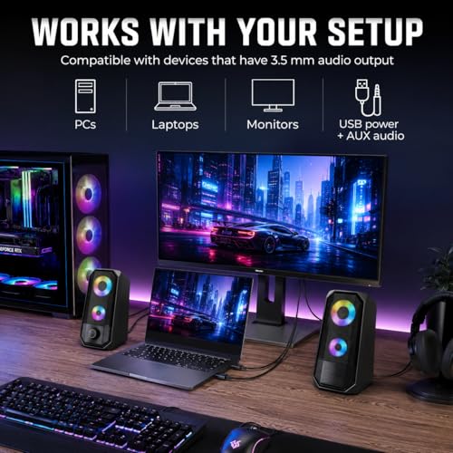Altavoces para PC estéreo compactos que solucionan la falta de espacio 6