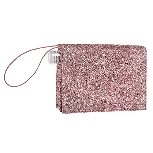 Product Image of the Slant Collections Glittery Clutch Purse with Hidden Flask, 16-Ounce, Pink