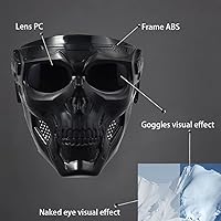 Vista 2 de Máscara facial de motocicleta de cara completa, gafas de bicicleta de tierra motocross, ATV, todoterreno, gafas de conducción y carreras