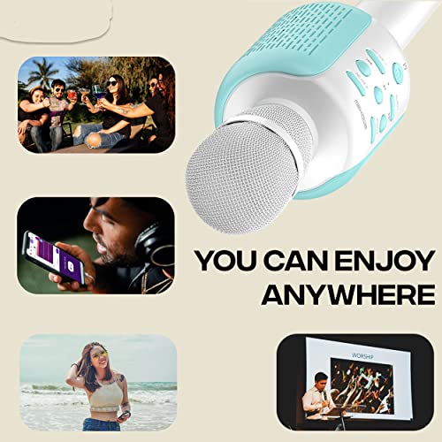 Image of VRJTEC Kids Wireless Karaoke Microphone | Bluetooth Singing Mic with Built-in Speaker & Echo | Rechargeable Portable Toy Mic for Boys & Girls | Fun Birthday Party Gift & Home Entertainment