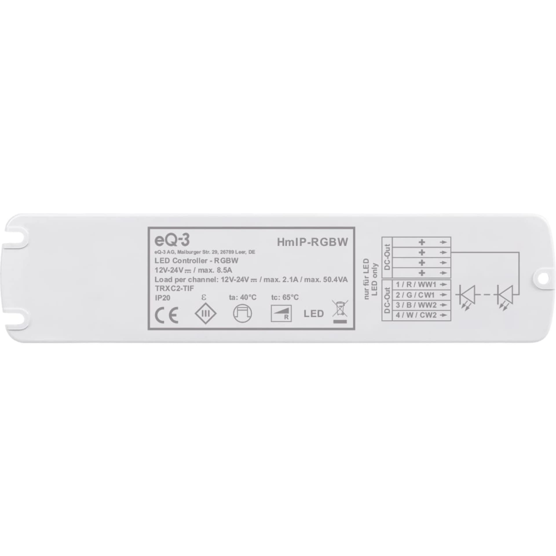 Homematic IP 5er-Set Smart Home LED Controller – RGBW, Lichtstimmung und Farbtemperatur individuell steuern, 157662A0