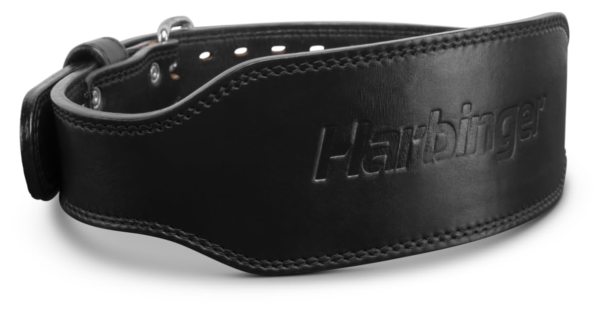 Harbinger 7MM Pro Leather Weightlifting Belt - Lumbar Support
