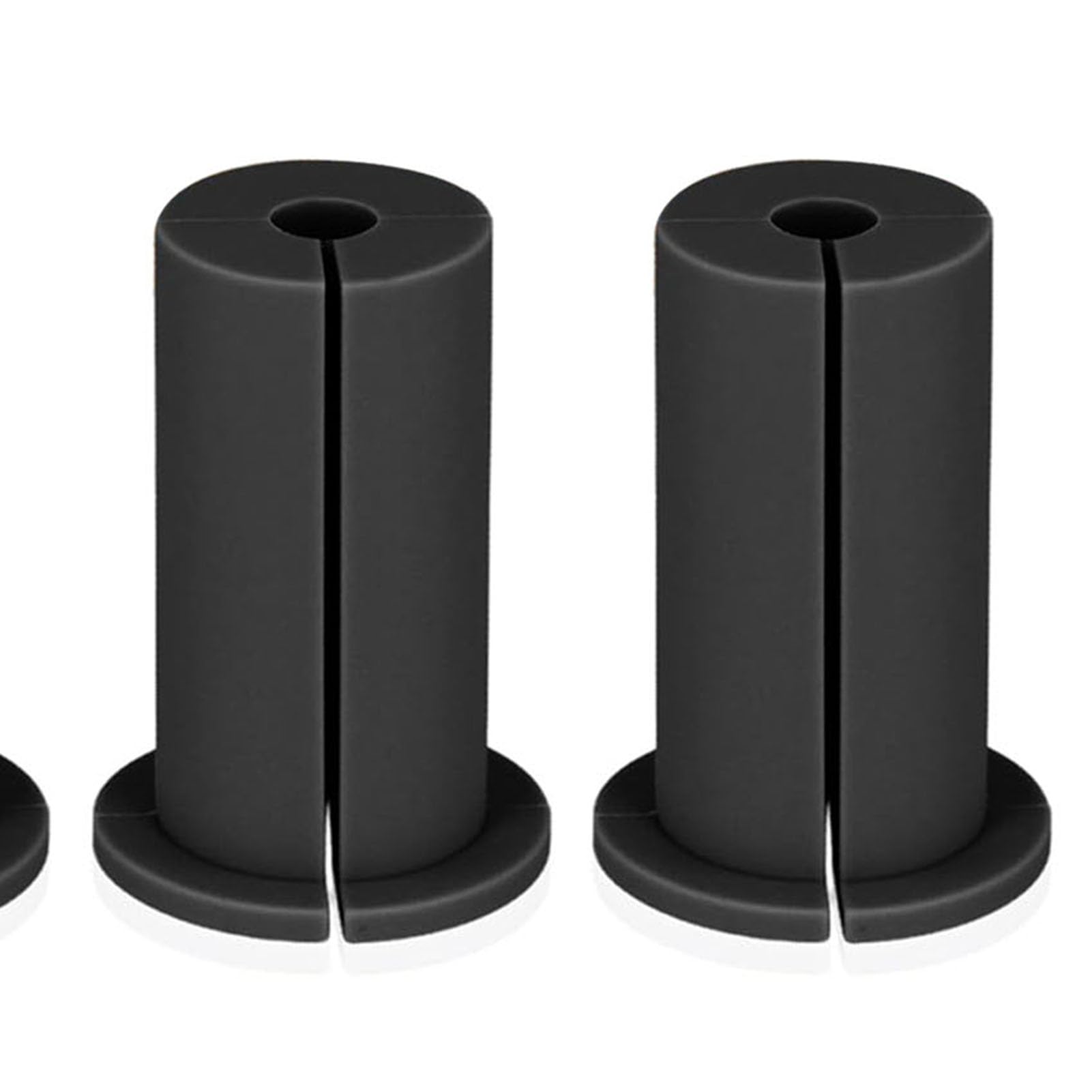 Cocoarm Pasacables de Goma, Paquete de 4 Pasacables de Pared para Cable Ethernet de 1 Pulgada, Gestión de Cables de Goma para Enrutamiento de Cables de Pared Exterior de Oficina en Casa (Black)