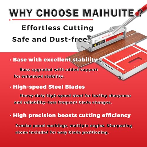 Image of 10 mm All-in-One Upgraded Vinly Cutter, Professional Floor-Cutting Tool | 13-Inch Vinyl Plank Cutter - Straight, Angle, L & U Cuts - for SPC /LVP /LVT /WPC /RVP /VCT /PVC