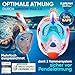 Die Preisgekrönte KAIMANA® Schnorchelmaske Kinder inkl. Tragetasche - absolut CO₂ sichere Tauchmaske...