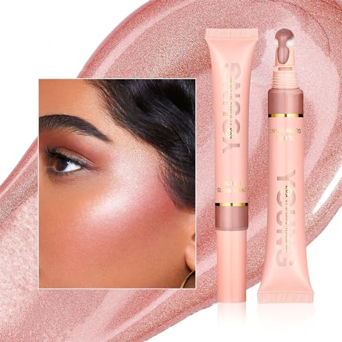 Liquid Blush Glow Blush Beauty Wand, Cream Blush Liquid Blusher Wand - Highly Pigmented, Buildable Radiant Lip and Cheek Tint - Long-Wearing Smudge Proof Cream Blusher for Mature Skin, Pink - Image 5