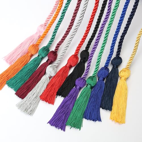 Image of Graduation Honor Cord 68 inch Grad Braided Honor Cords with Tassel Honor Rope Grad Cords for Graduation Students Bachelor Master Doctoral Gown Grad Decor (Navy Blue)