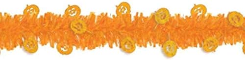 Amscan | Decoración del hogar | Guirnalda de calabaza de Halloween | Lámina prismática de 20 pulgadas | Naranja