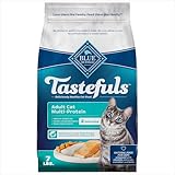 Blue Buffalo Tastefuls Adult Cat Dry Food, Multi-Protein Salmon & Ocean Fish Recipe, 7-lb. Bag