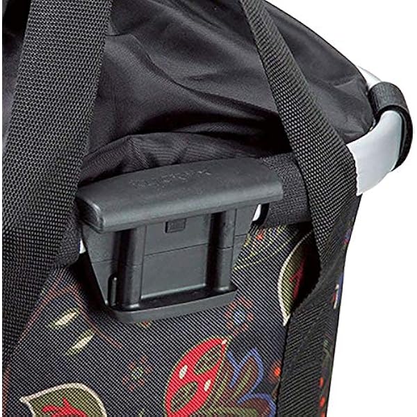 KLICKfix Happy Flowers Fietsmand voor volwassenen, uniseks, kleurrijk, 15 liter