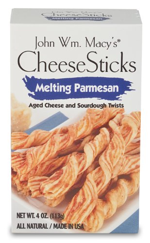 John Wm. Macy's Melting Parmesan CheeseSticks, 4-Ounce Boxes (Pack of 12)