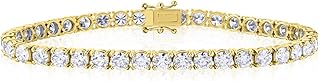 The Diamond Channel CERTIFIED 3-50 Carat 14 Karat Solid Gold LAB GROWN Diamond Tennis Bracelet. Push Safety Lock, 7 Inch Length (E-F Color, VS1-VS2 Clarity)