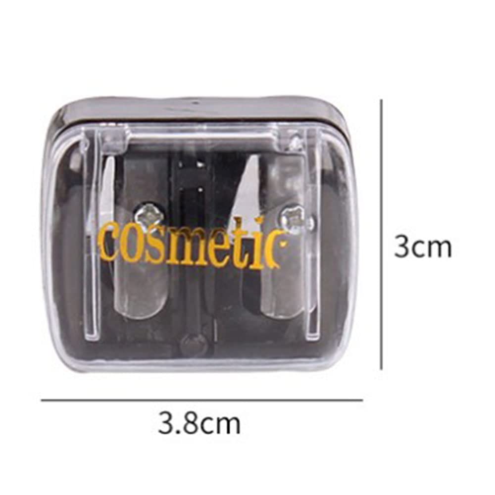 Cosmetic Pencil Sharpeners Lip Liner Sharpener Eyeliner Sharpener 2 Holes Makeup Pencil Sharpener-Black
