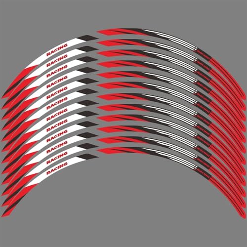 TRFBD Personalidad Moda Pegatina para Rueda De Motocicleta, Impermeable, para CB125F CB 125 F Twister CB 125F 2021 2022 2023, Cinta Adhesiva para Llanta(Style 2)