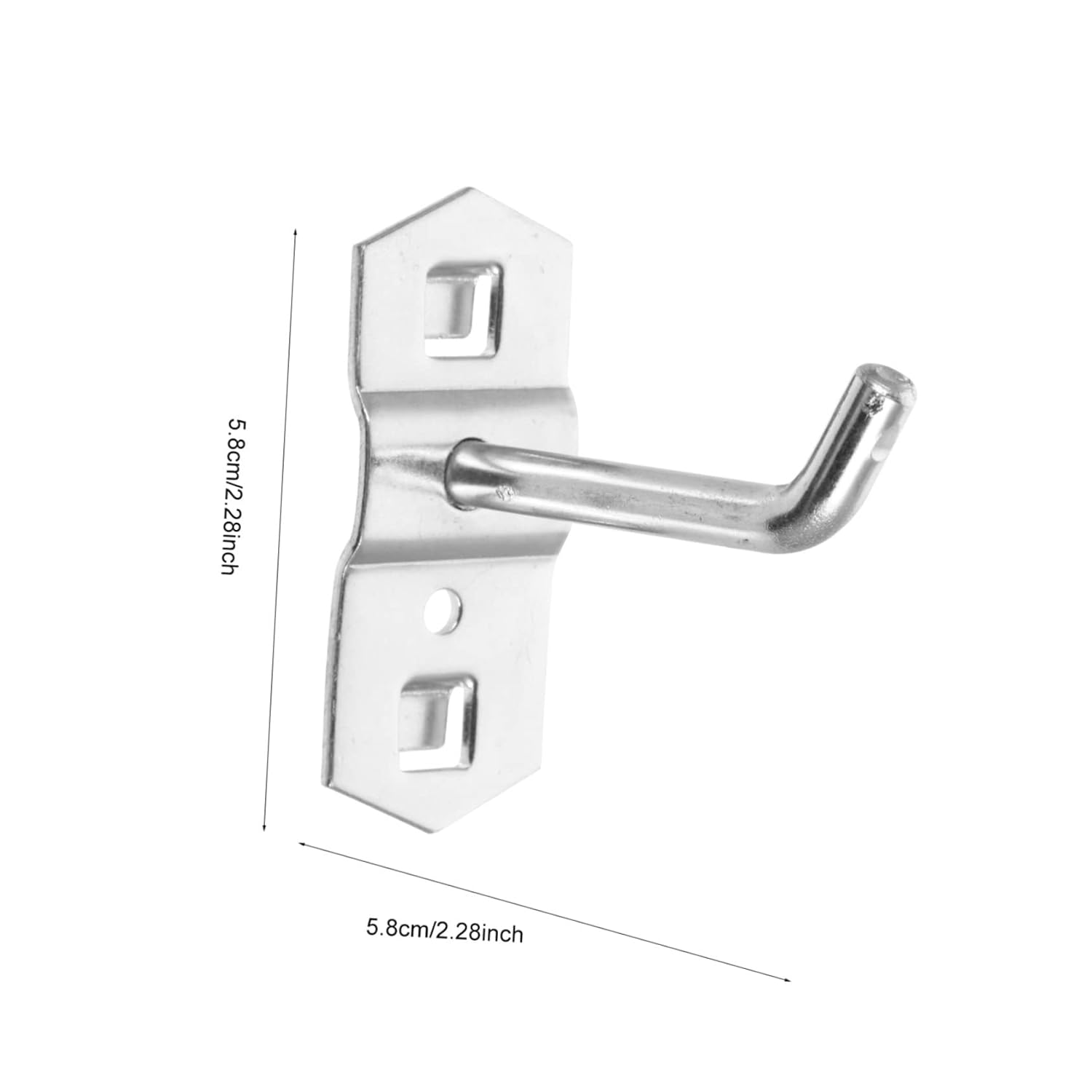 Supermarket Shelf Rack Display Hook for Square Tube Pegboard Hooks Metal Hanging Organizer for Clothes Accessories Toys 2.28X2.28X1.96 Inches