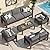 Wisteria Lane Aluminum Outdoor Patio Furniture Set,7 Seats Modern Patio Conversation Sets, Outdoor Sectional Metal Sofa with 5 Inch Cushion and Coffee Table for Balcony, Garden, Dark Grey