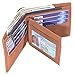 HOPSOOKEN Mens Leather Bifold Wallet Rfid Men Slim Front Pocket Wallet Trifold