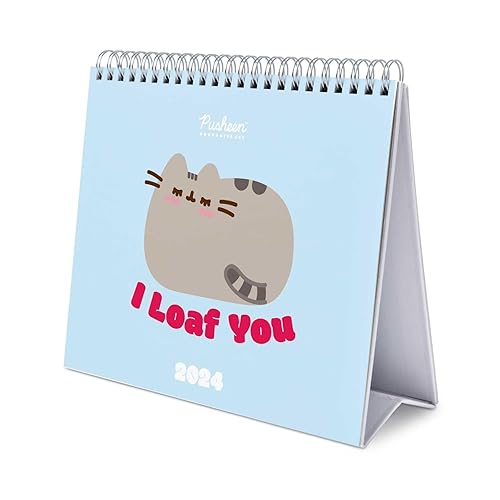 Grupo Erik Pusheen Desk Calendar 2024 | Desktop Calendar 2024 | 8 x 7 inches - 20 x 17 cm | Pusheen Calendar 2024 | 12 Month 2024 Planner | Pusheen Gifts | Pusheen Cat