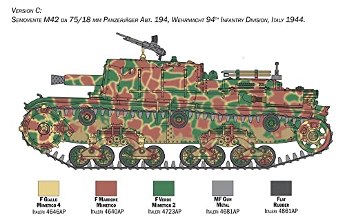 Semovente M42 da 75/18 mm Italeri 6569S avec détails réalistes pour collage